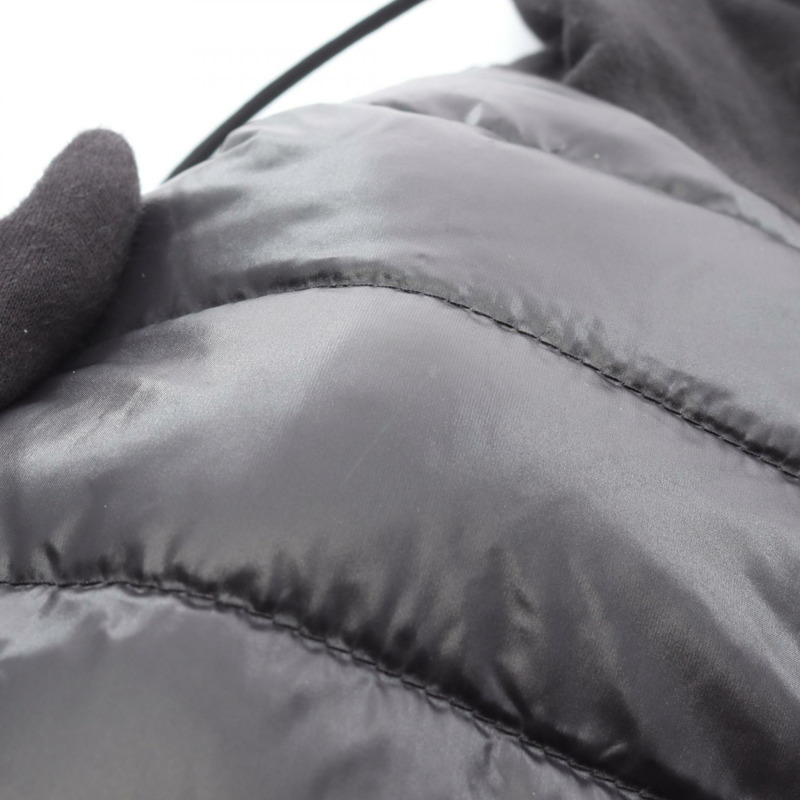 MONCLER 女士連帽拉鍊羽絨服,尼龍棉混紡,黑色,XS碼,二手-10