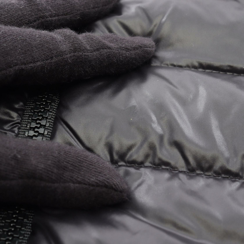 MONCLER 女士連帽拉鍊羽絨服,尼龍棉混紡,黑色,XS碼,二手-11