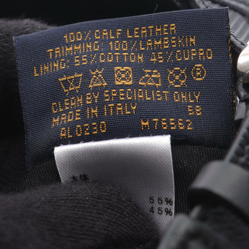 路易威登 Damier Infini Onyx 報童帽 M76562 黑色皮革二手女款-4