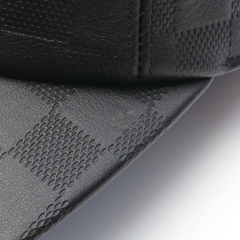 路易威登 Damier Infini Onyx 報童帽 M76562 黑色皮革二手女款-8