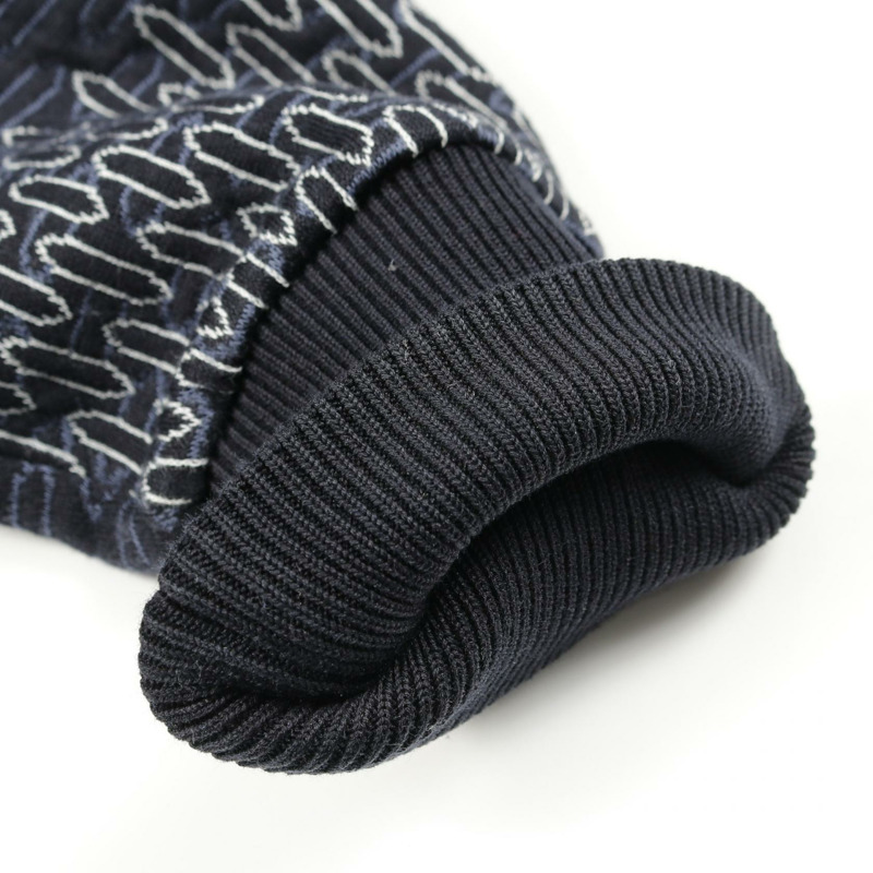 路易威登 Damier 絎縫拉鍊短款夾克，棉質，海軍藍，二手，男款 XS 碼-6