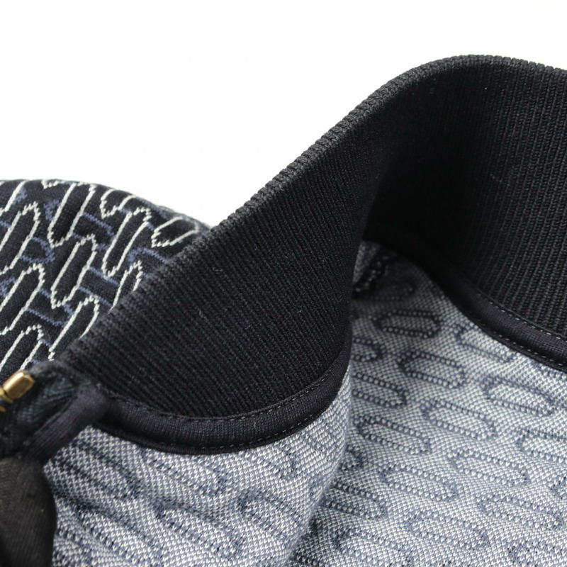 路易威登 Damier 絎縫拉鍊短款夾克，棉質，海軍藍，二手，男款 XS 碼-7