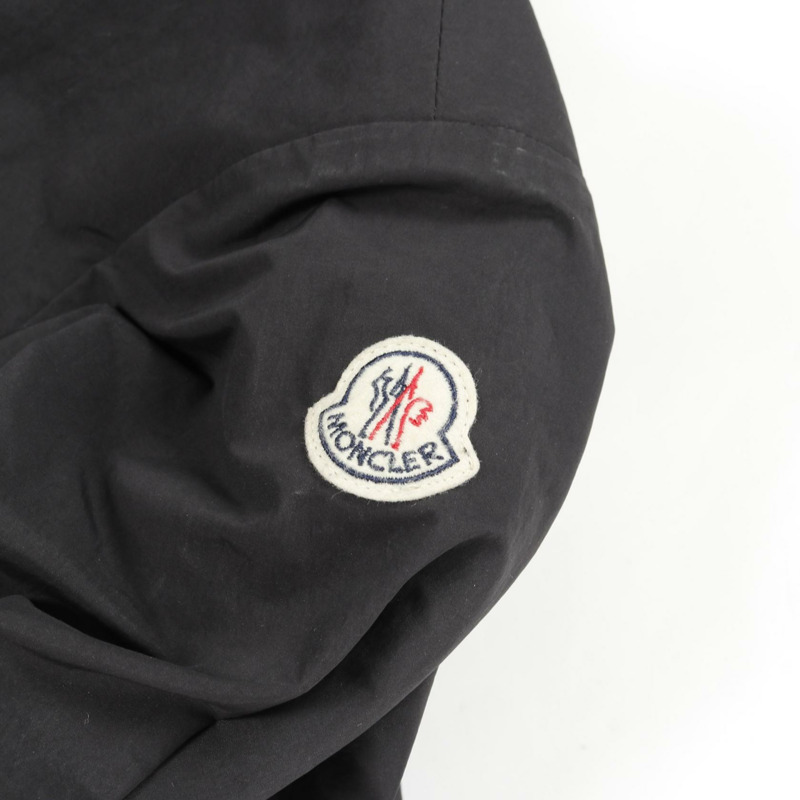 MONCLER ROCHE 黑色聚酯風衣（二手女）-5