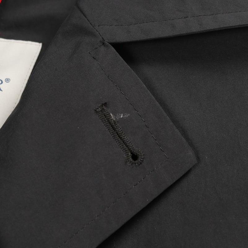 MONCLER ROCHE 黑色聚酯風衣（二手女）-6