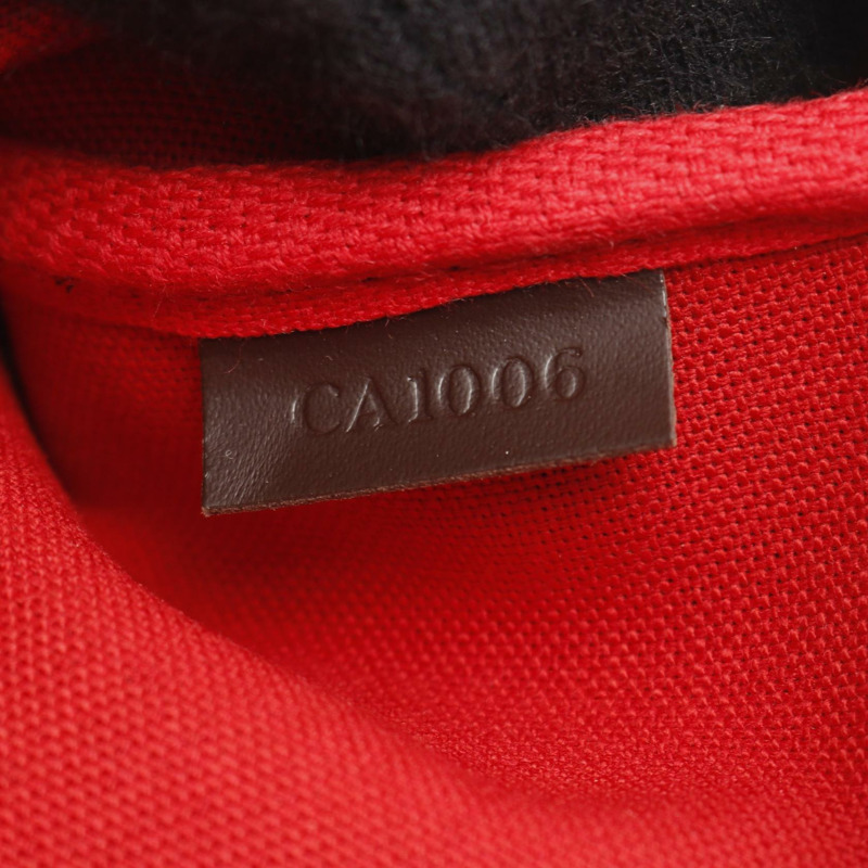 LOUIS VUITTON Pochette 配件 手提包 小袋 N51985 Damier Ebene 棕色 二手-4