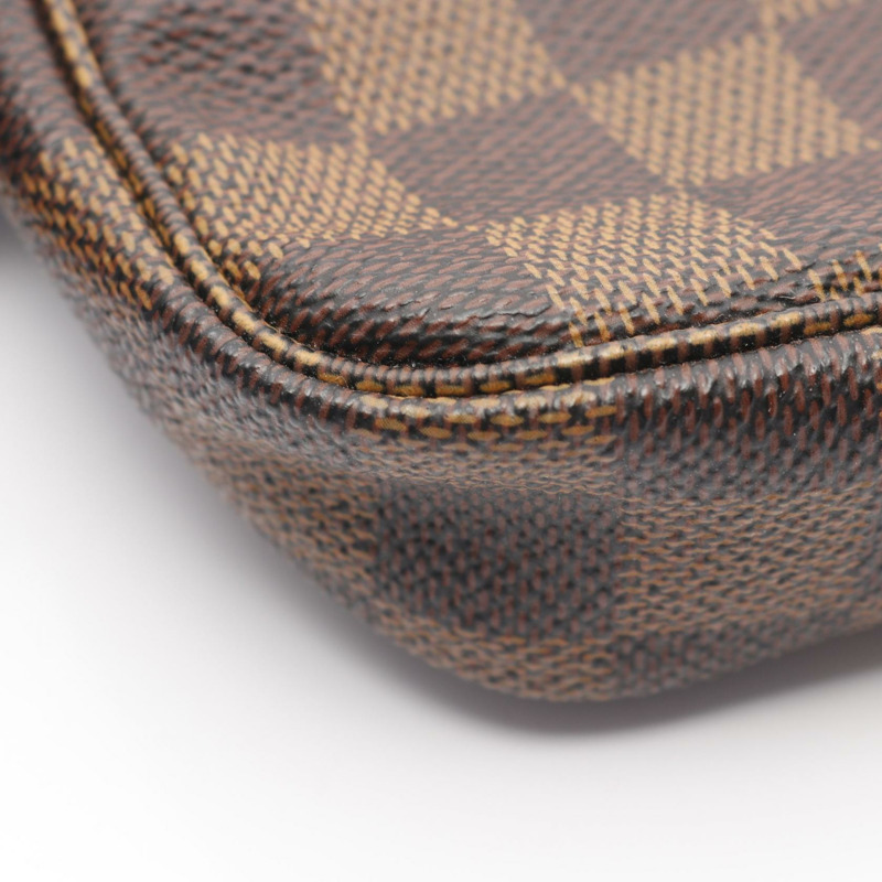 LOUIS VUITTON Pochette 配件 手提包 小袋 N51985 Damier Ebene 棕色 二手-7