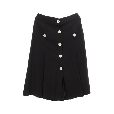 PRADA 緞面貂皮半身裙,人造絲混紡,黑色,40碼,二手女裝