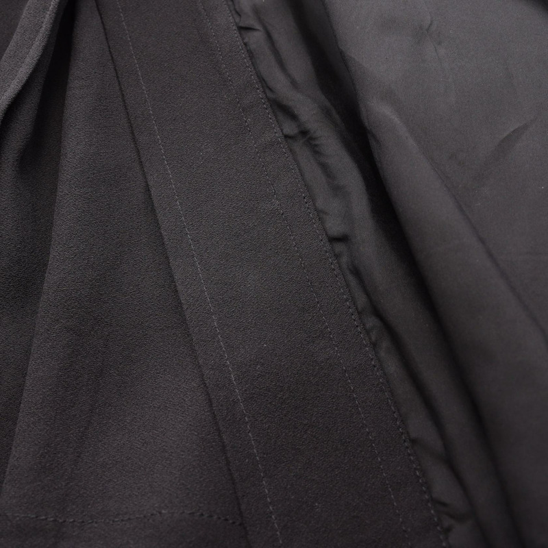 PRADA 緞面貂皮半身裙,人造絲混紡,黑色,40碼,二手女裝-10