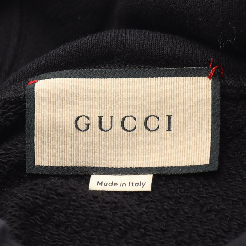 GUCCI Logo 連帽衫，純棉材質，黑白配色，M 碼，二手女款-2