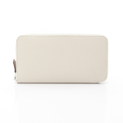 愛馬仕 Azap Silk In Around 拉鍊長皮夾,Epsom 皮革,Craie 二手 SHW K