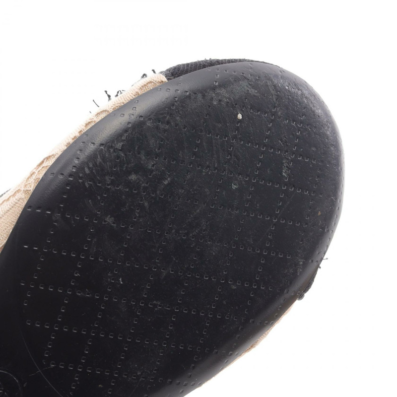 香奈兒 (CHANEL) 緞帶芭蕾平底鞋,米色/黑色,38.5碼,二手女款-9