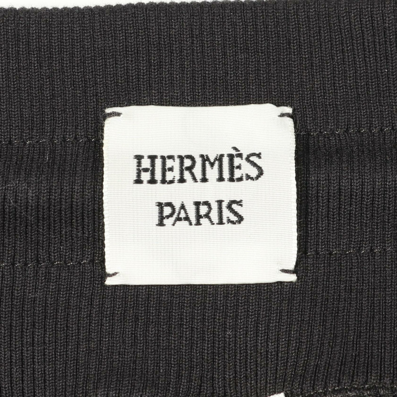 愛馬仕 Eperon d'or Bandana 棉質長褲，海軍藍、黑色、橙色，#36，二手女款-2