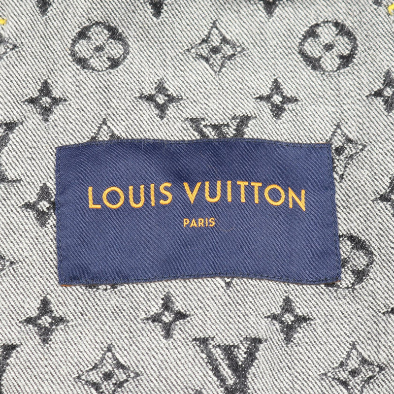 路易威登 × NIGO Monogram Crazy Workwear 牛仔夾克，棉質，黑色/灰色，二手-2