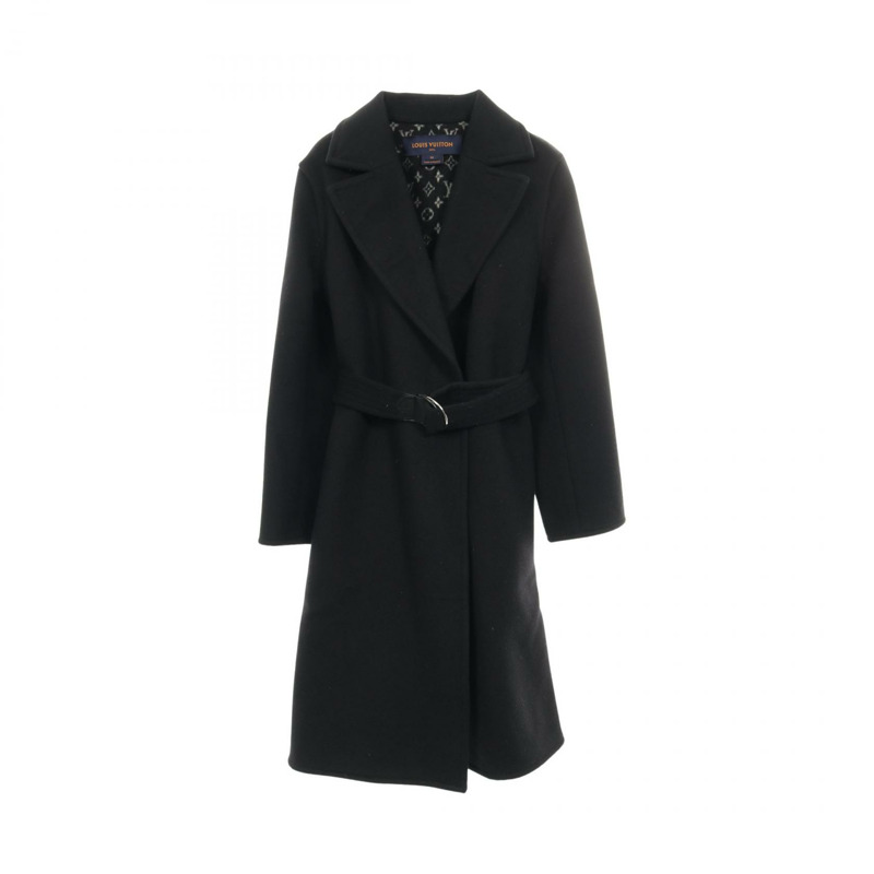 路易威登 Monogram 其他外套 FGC045QWE 羊毛絲綢 黑色 二手 女士-0