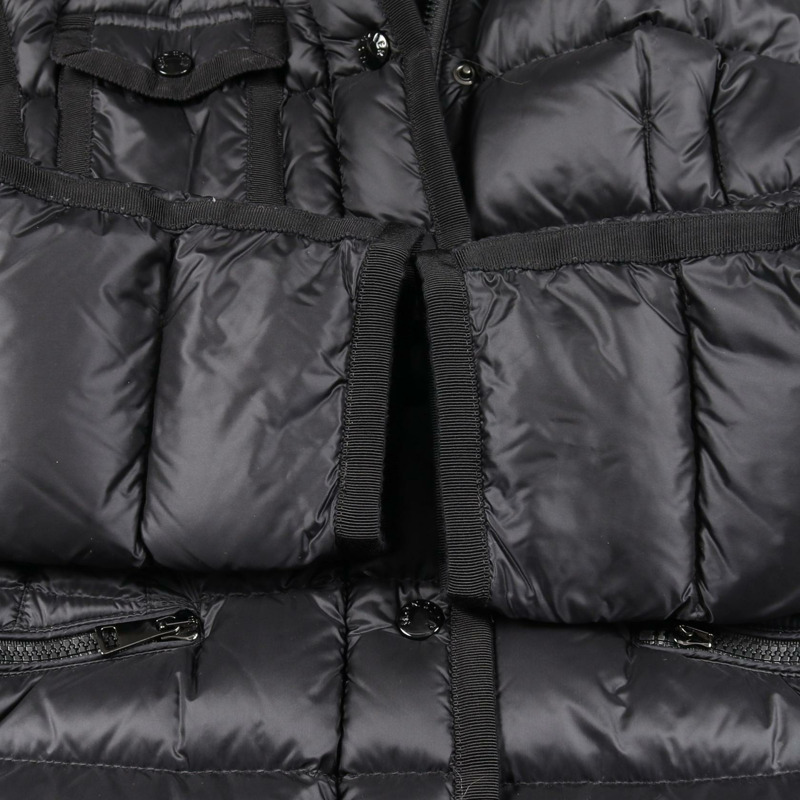 MONCLER HERMIFUR 羽絨外套 4990015 尼龍 黑 二手 女款-6