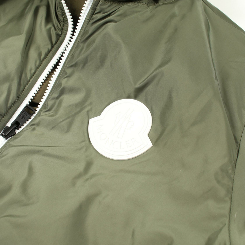 MONCLER 男士尼龍/腈綸混紡卡其色短夾克,L碼,二手-8