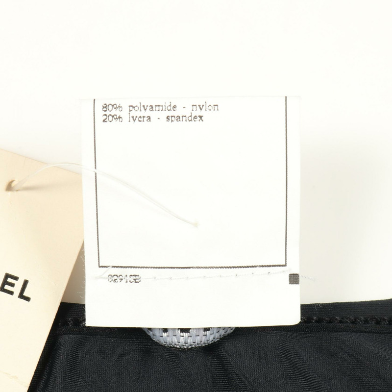 香奈兒 COCO 標誌 T 卹 #36 短版 PO5010VO3909 尼龍黑二手女款-3