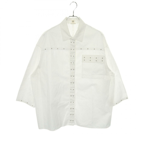 愛馬仕 (HERMES) 女襯衫上衣 2E0615D4 純棉 白色 二手 女款 40碼