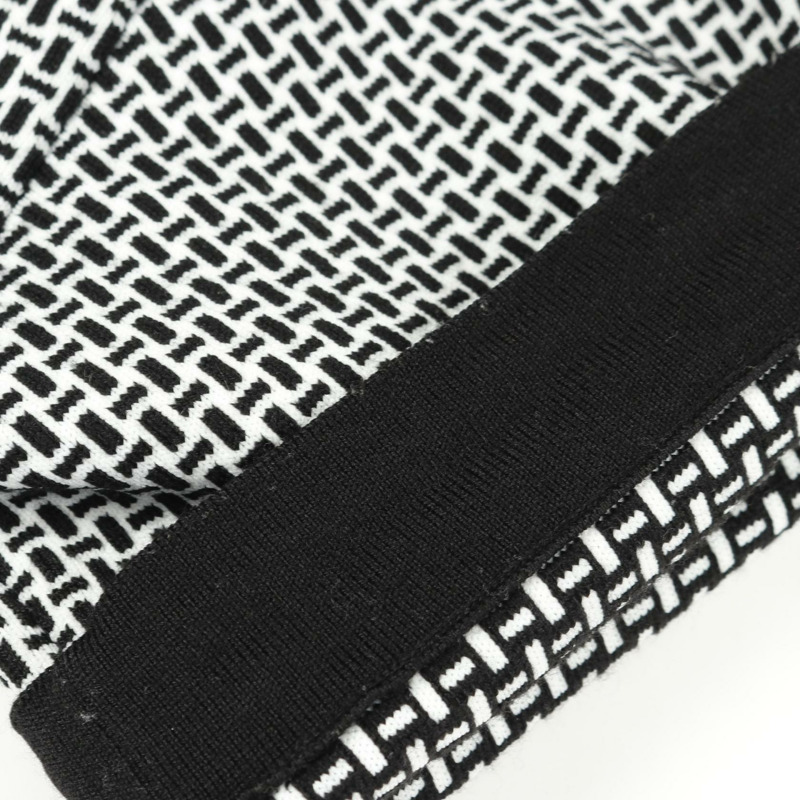 愛馬仕針織套頭毛衣,羊毛材質,黑白配色,#34,二手女款-6