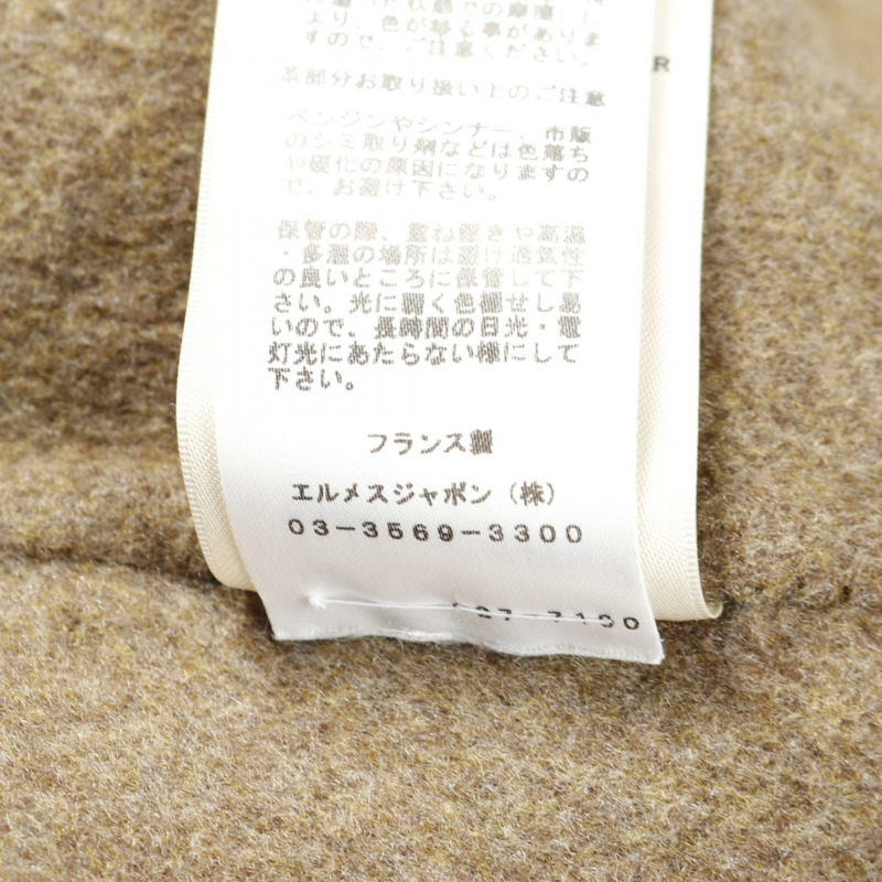 愛馬仕其他款式羊絨大衣棕色二手女裝-4