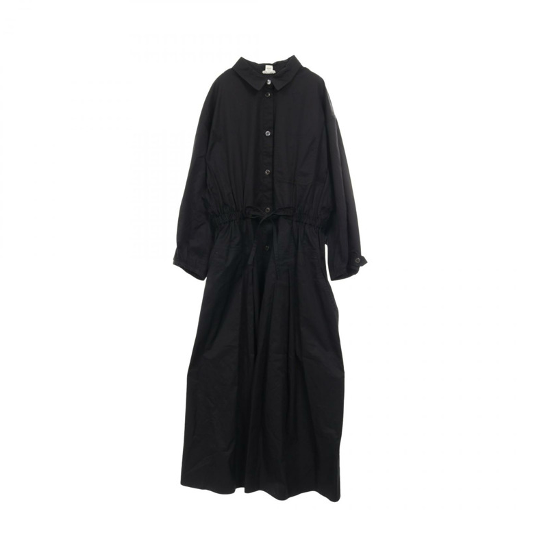 愛馬仕 (HERMES) 42號長洋裝 4E0646DV 純棉黑二手女裝-0