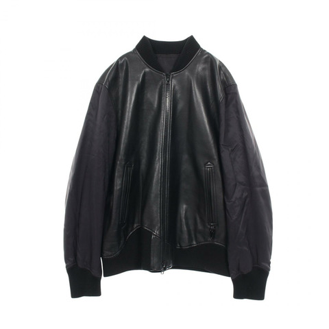 路易威登 Monogram 其他夾克 皮革 尼龍 黑色 二手 男士