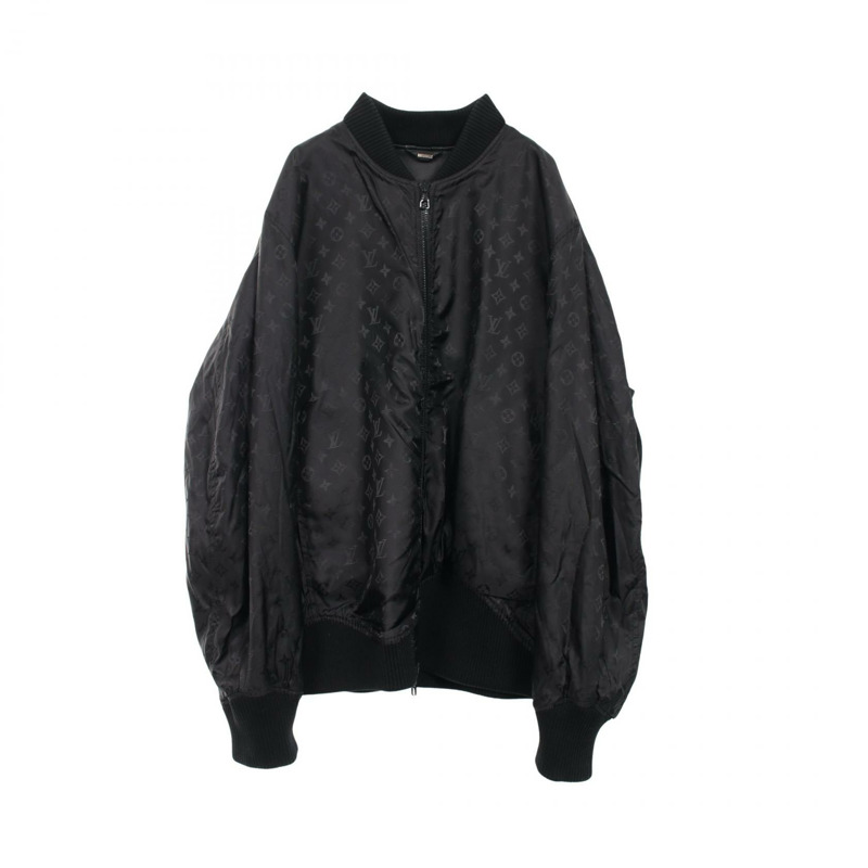 路易威登 Monogram 其他夾克 皮革 尼龍 黑色 二手 男士-2