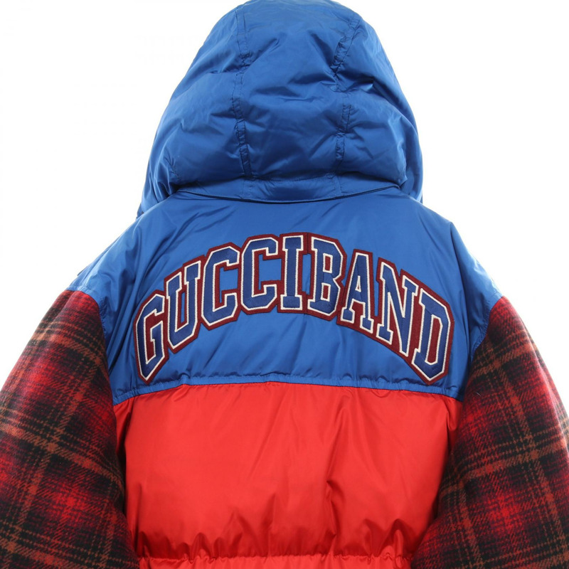 GUCCI GUCCI WORLDWIDE 羽絨外套 #46 尼龍毛 藍色 紅色 二手 男款-2