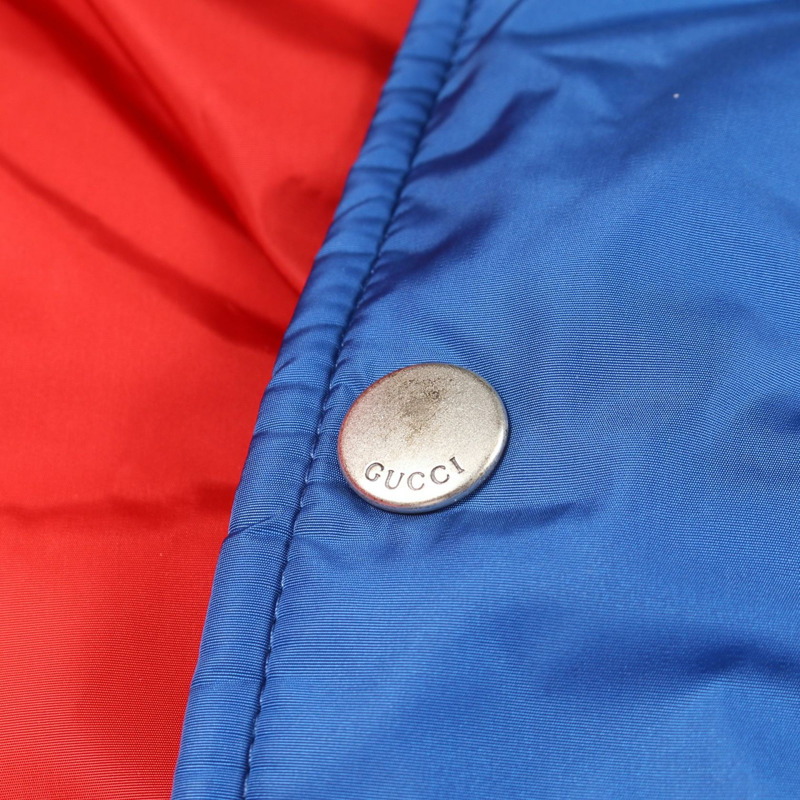 GUCCI GUCCI WORLDWIDE 羽絨外套 #46 尼龍毛 藍色 紅色 二手 男款-8