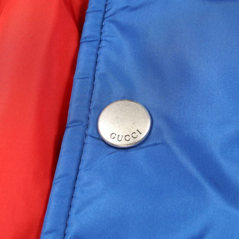 GUCCI GUCCI WORLDWIDE 羽絨外套 #46 尼龍毛 藍色 紅色 二手 男款-9