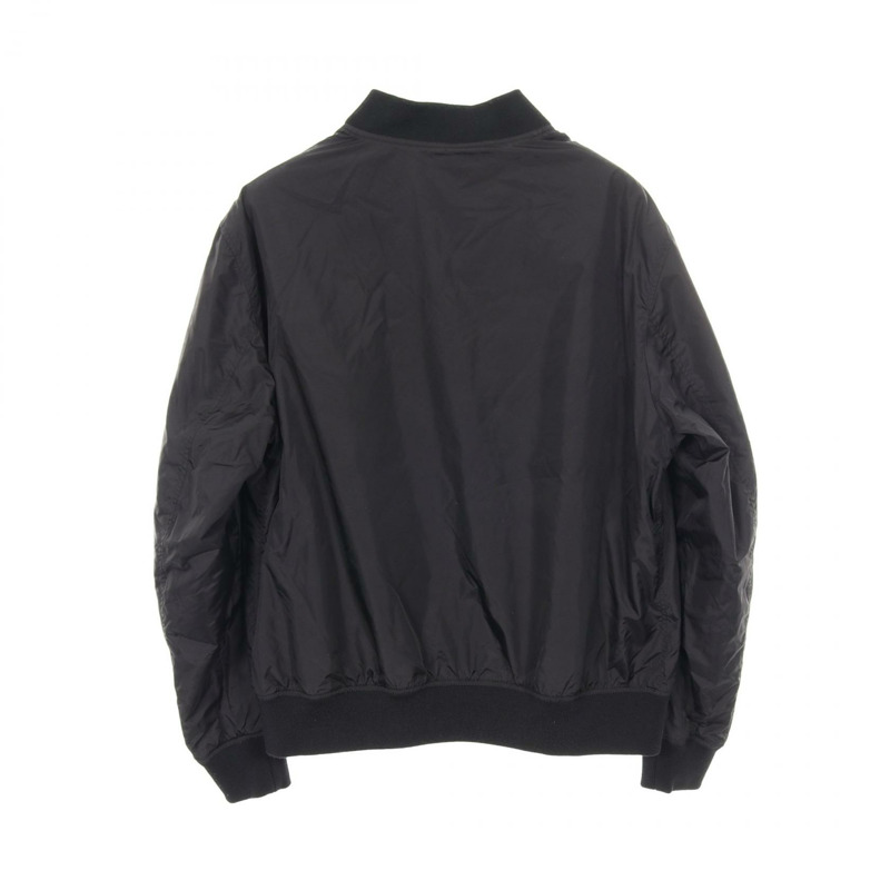 范思哲 (VERSACE) 雙面穿尼龍聚酯夾克，黑色/黃色，二手男款 #50-1