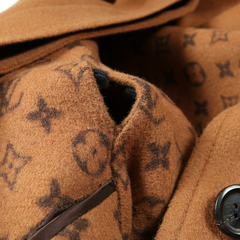 路易威登 Monogram 其他羊毛棕色二手女外套-6