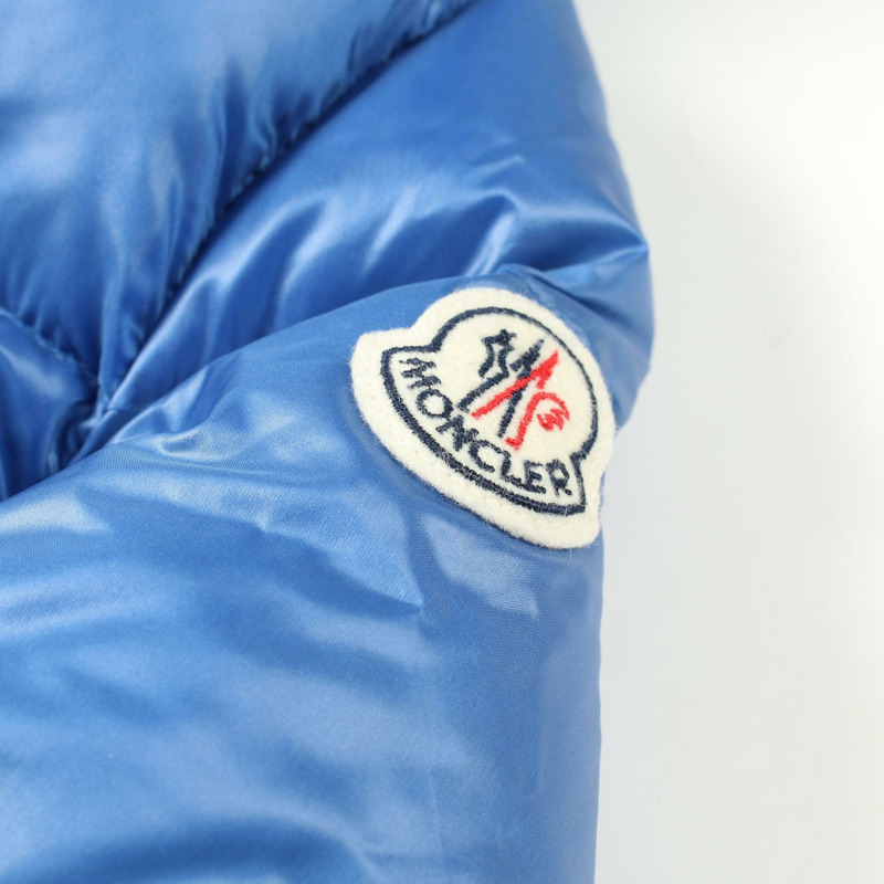 MONCLER SERIN 羽絨服，附帽拉鍊，尼龍材質，藍色，0號，二手女款-4