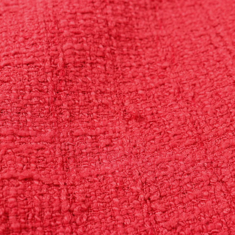 香奈兒 COCO 標誌紐扣斜紋軟呢外套 P72387V63962 棉 紅色 二手 女款-8