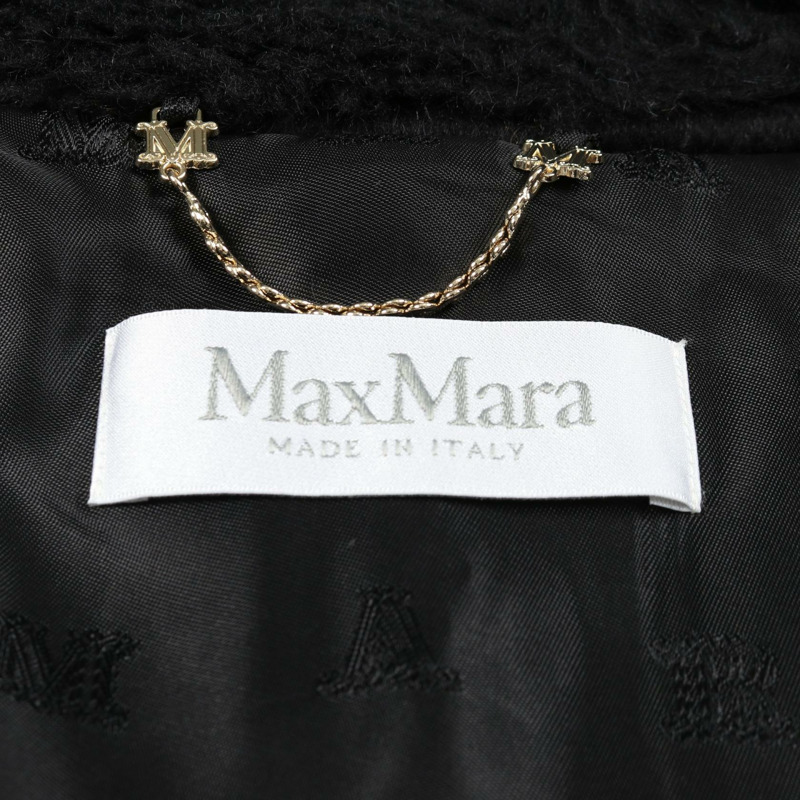 MAX MARA 泰迪熊披肩 羊毛絲羊駝毛 黑色 二手 女款-2
