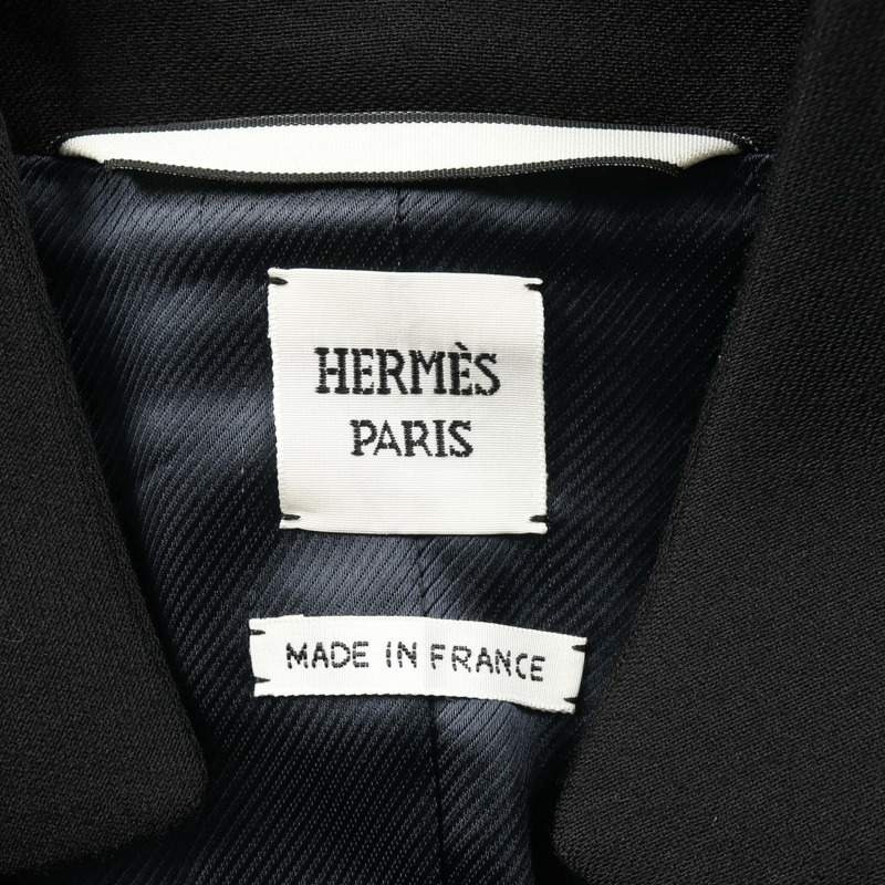 愛馬仕 Bascule 其他羊毛夾克 黑色 二手 女-2