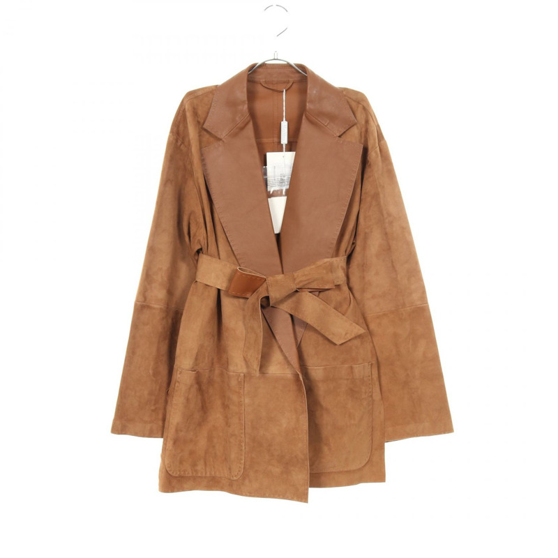 MAX MARA 其他外套 棕色麂皮 二手 女款-0