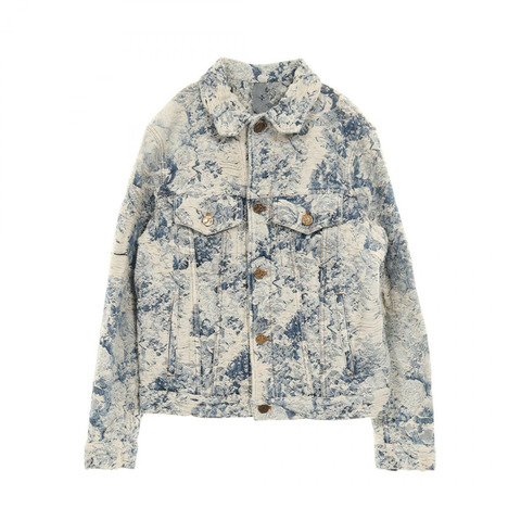 路易威登經典Monogram牛仔外套 #46 棉質 米色 藍色 二手 男款