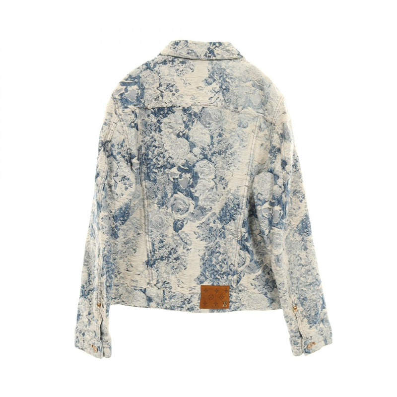 路易威登經典Monogram牛仔外套 #46 棉質 米色 藍色 二手 男款-1