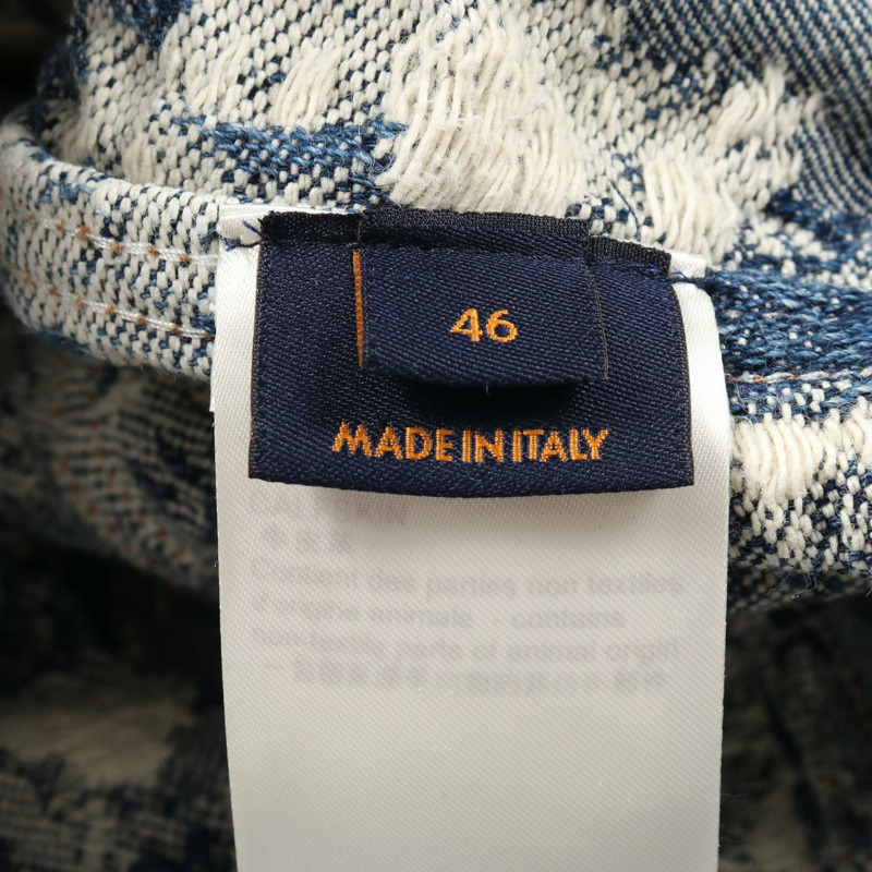 路易威登經典Monogram牛仔外套 #46 棉質 米色 藍色 二手 男款-4