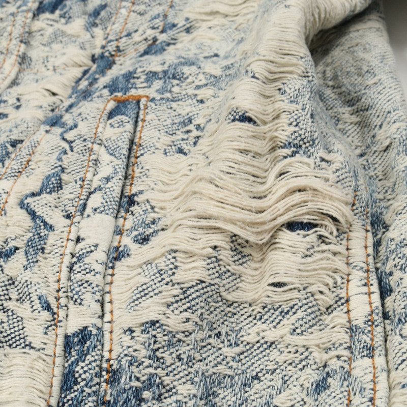 路易威登經典Monogram牛仔外套 #46 棉質 米色 藍色 二手 男款-7