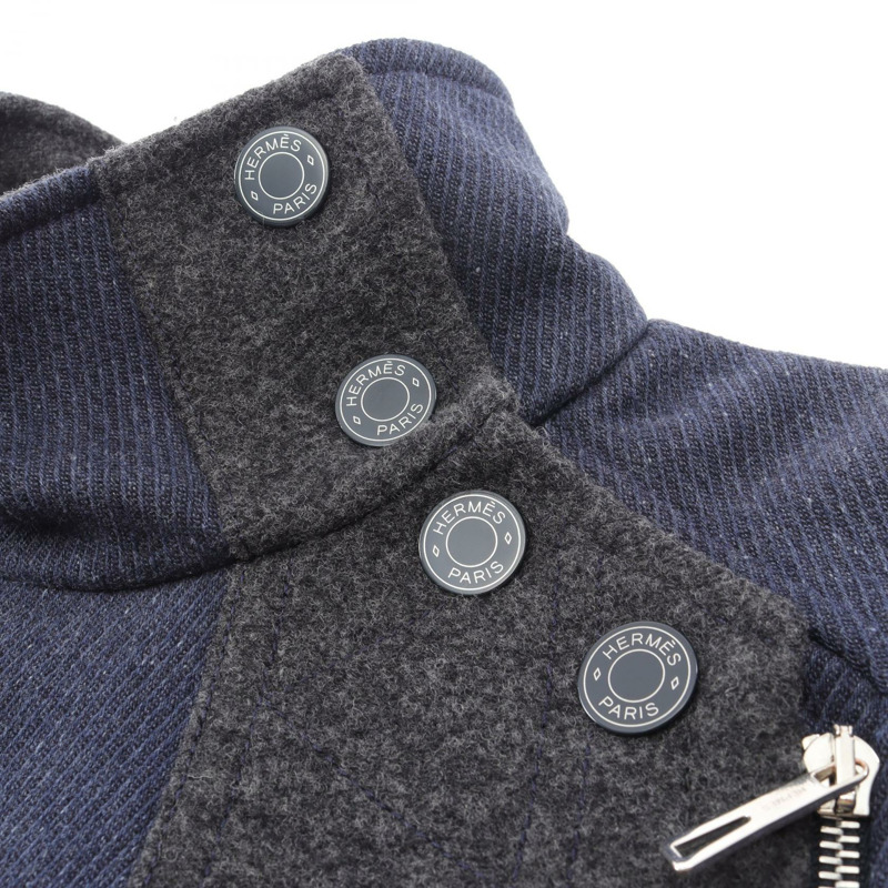 愛馬仕系列連結 其他外套 羊毛棉 海軍藍 二手 女士-9