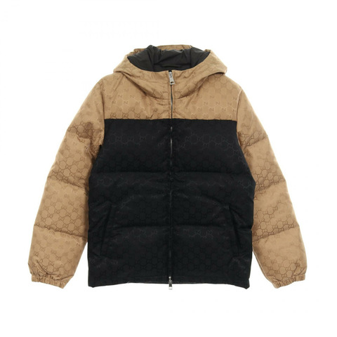 GUCCI GG尼龍羽絨外套 794823 黑色/米色 #44 二手男款