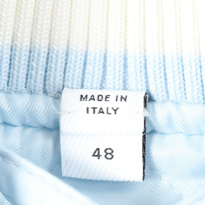 BURBERRY 男士藍色白色尼龍皮革拼接短外套外套 #48-3