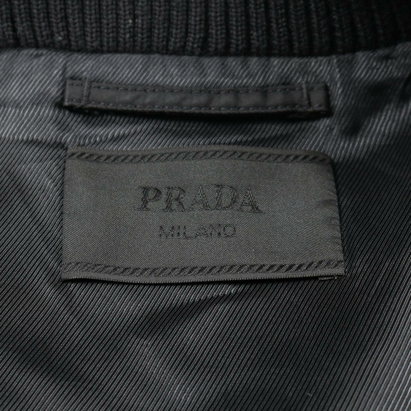 PRADA Re-Nylon 44號尼龍黑色男士短版外套（二手）-2