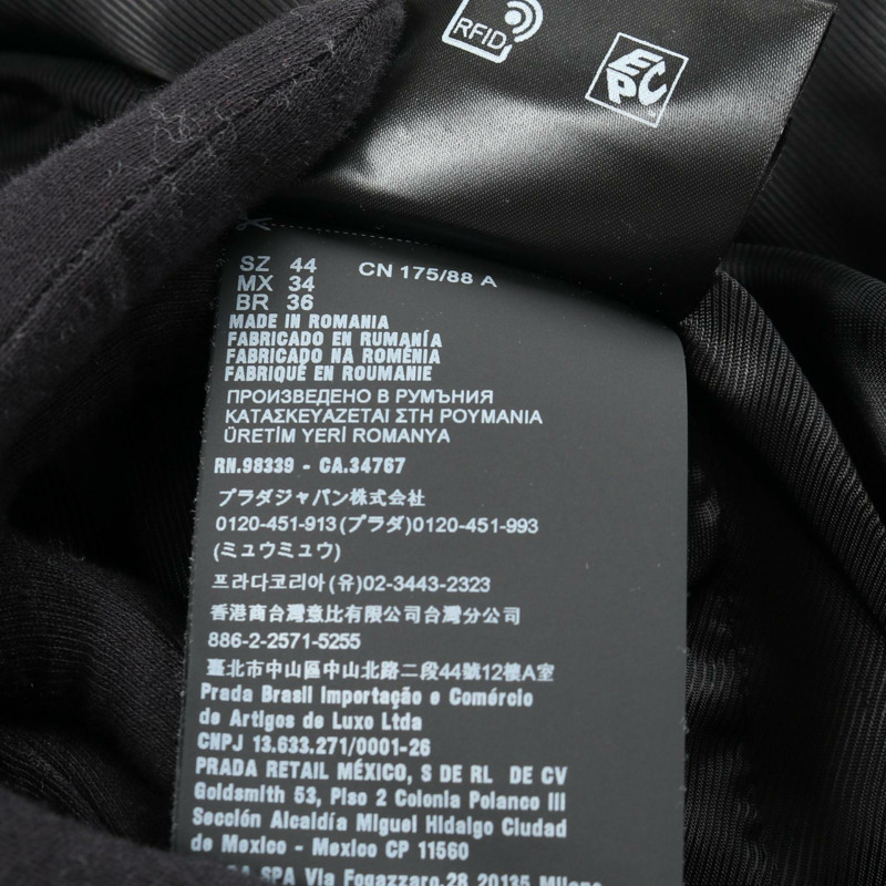PRADA Re-Nylon 44號尼龍黑色男士短版外套（二手）-3