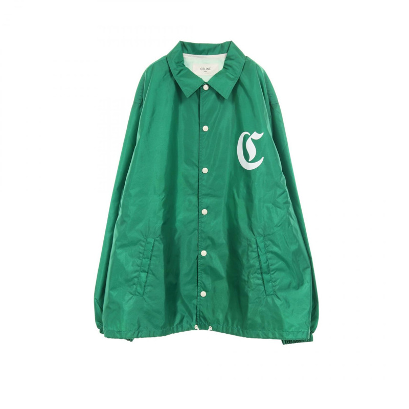 CELINE 其他款式夾克 尼龍 綠色 二手 男士-0