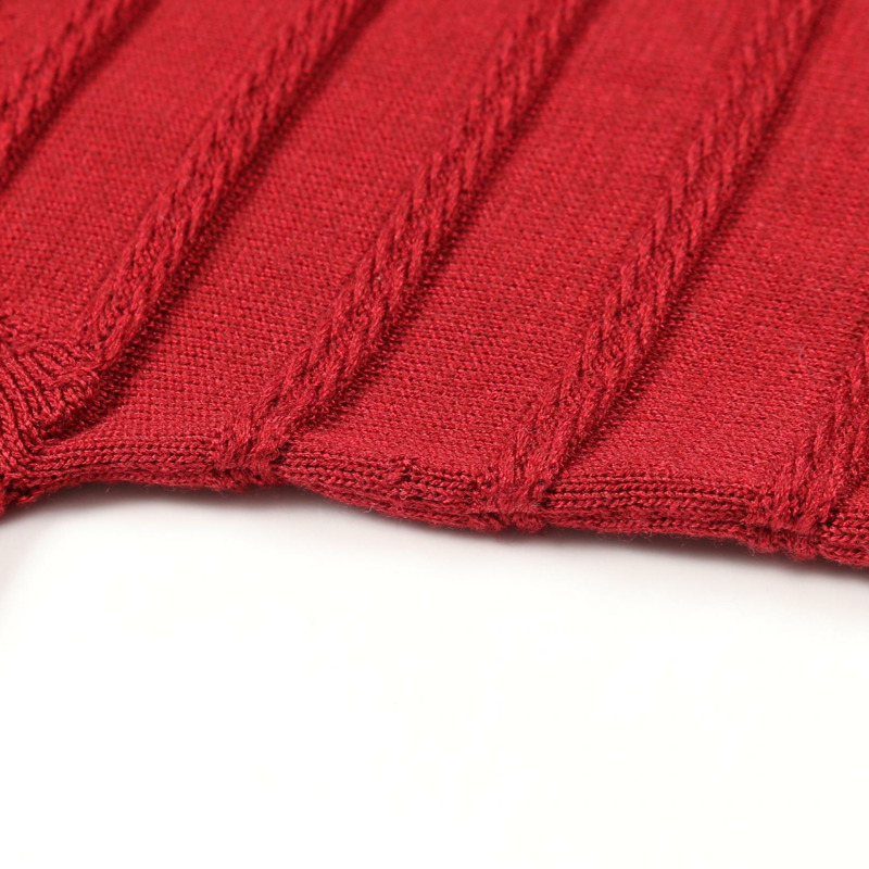 愛馬仕 Chaine Dancre 針織毛衣 #36 3E2614D3 絲棉紅色二手女款-5