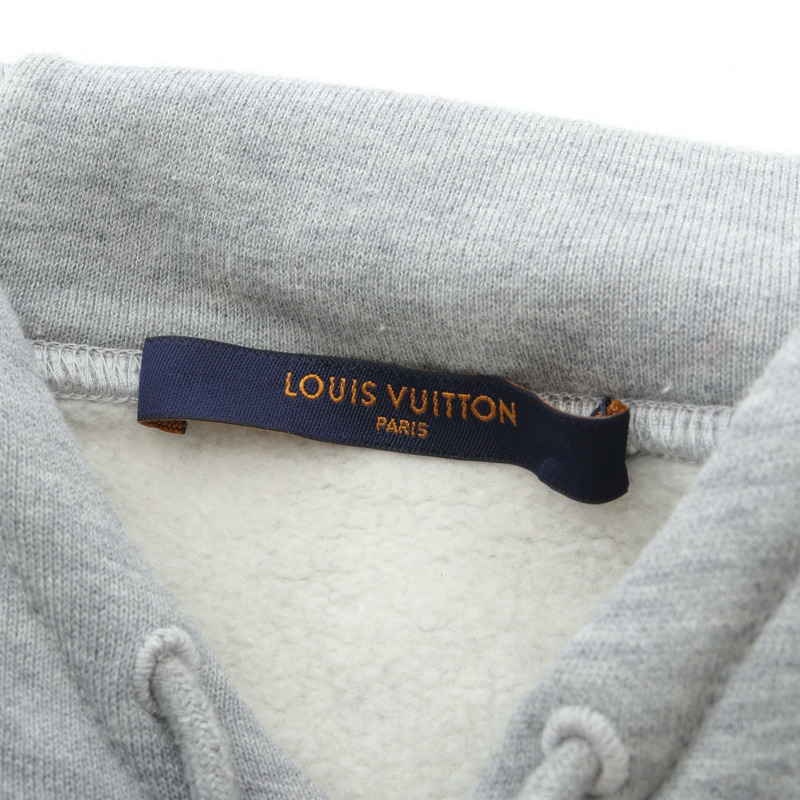 路易威登霓虹色男士連帽衫 RM212 純棉灰色二手男士 XL 碼-2