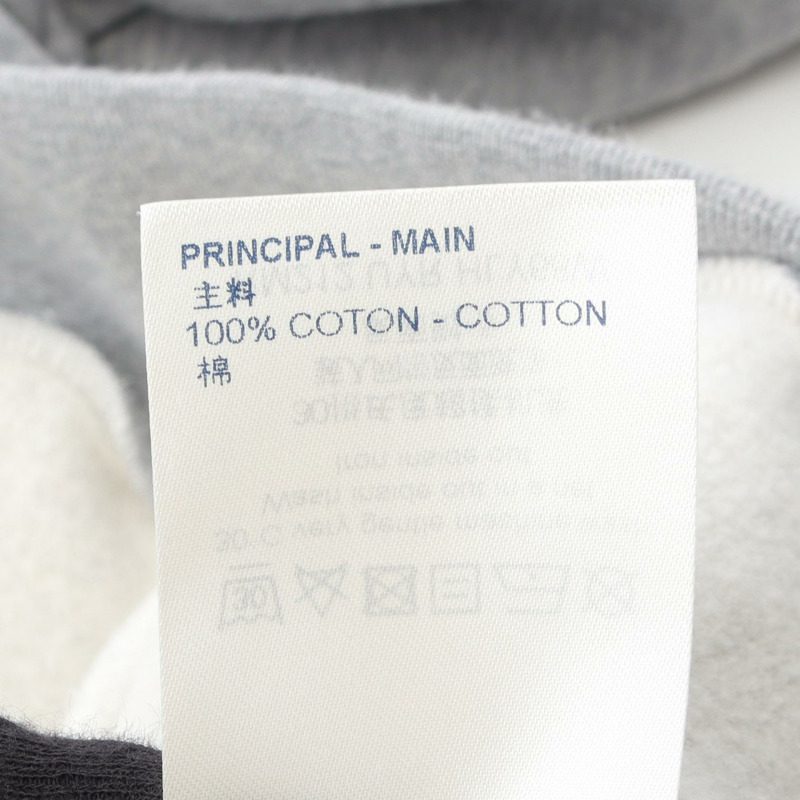 路易威登霓虹色男士連帽衫 RM212 純棉灰色二手男士 XL 碼-4